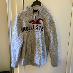 Hollister grey hoody hollister logo